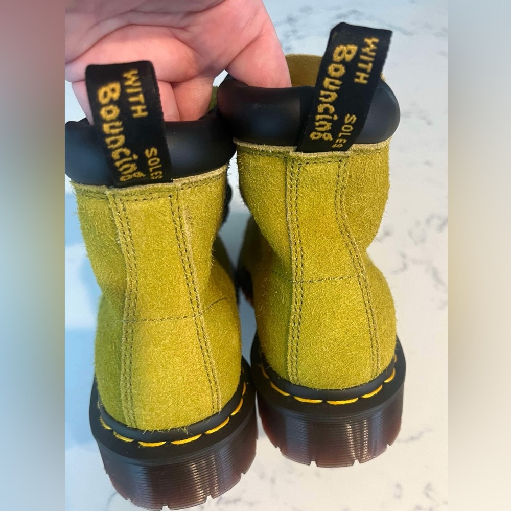 Dr.Martens Unisex 939 Ben Suede In Moss Green Padded Collar Lace Up  Boots New - Picture 9 of 15